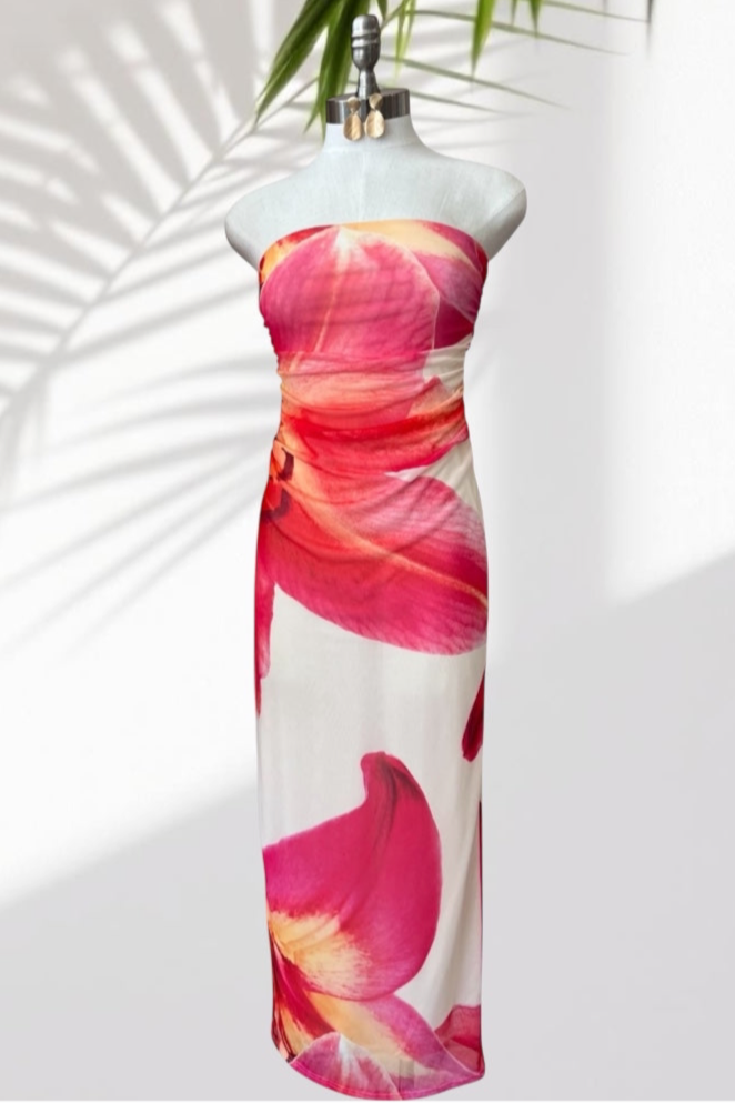 Floral dress on a mannequin