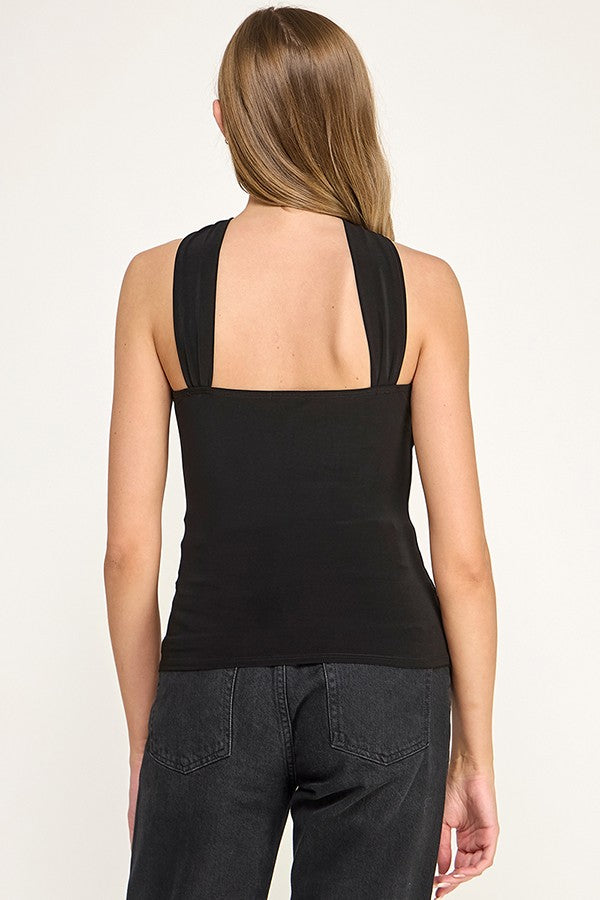 Black Halter Top