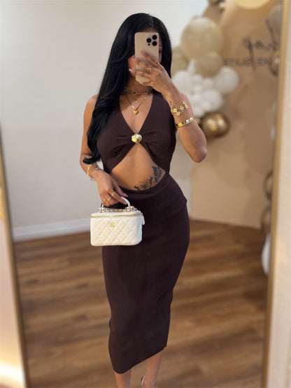 Alia Halter Midi Dress