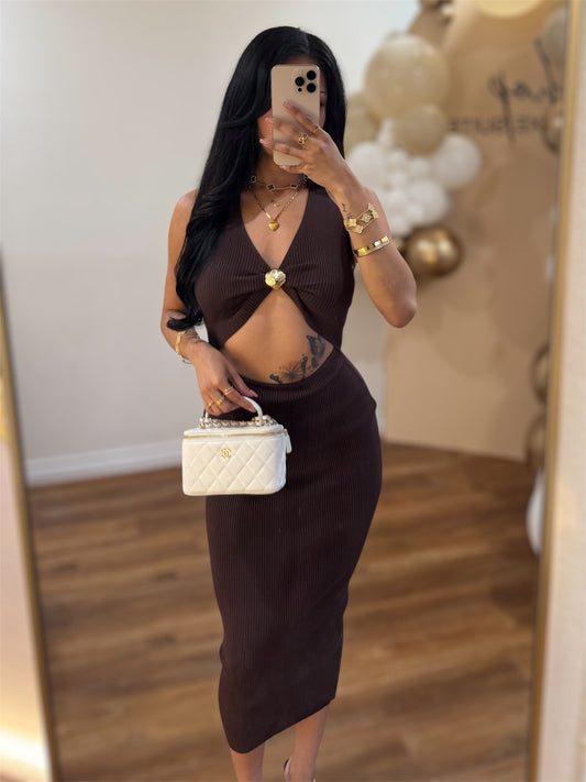 Alia Halter Midi Dress