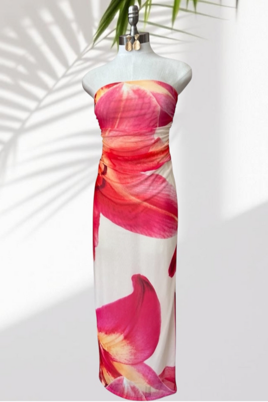 Floral dress on a mannequin