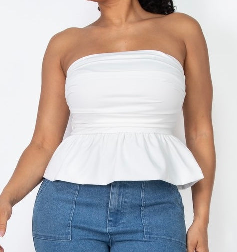 white tube top perfect for spring 